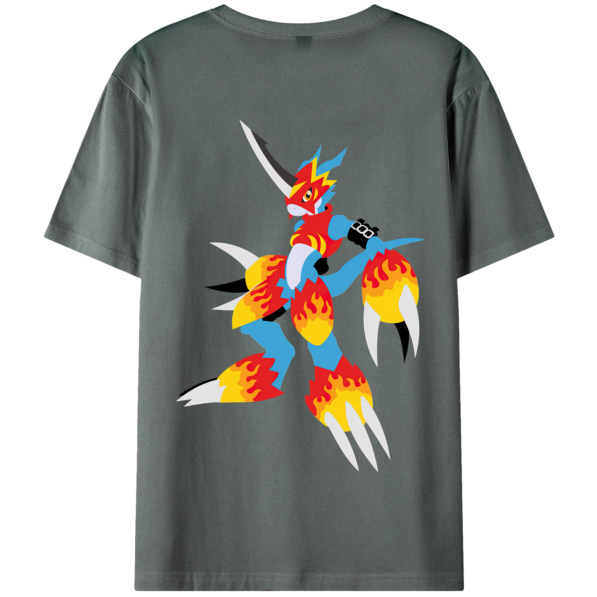（画像用） Digimon デジタルモンスター/デジモン 綿100％半袖Tシャツ（背面プリント）